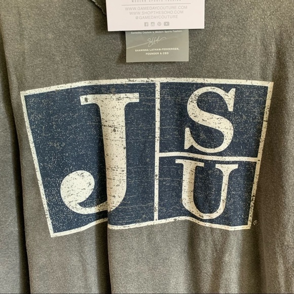 JSU Jackson State University Women’s Burnout Gray Block T-shirt Size XS - Picture 12 of 12